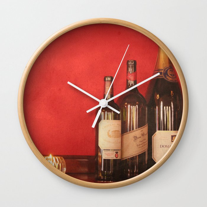 Wine on the Wall Wall Clock