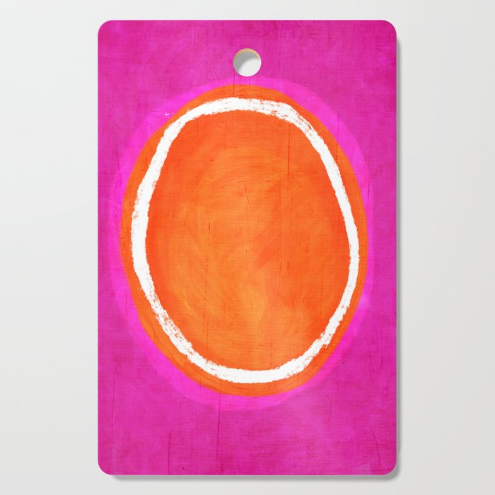 Pink Orange White Eye Catching Bright Colors Cutting Board