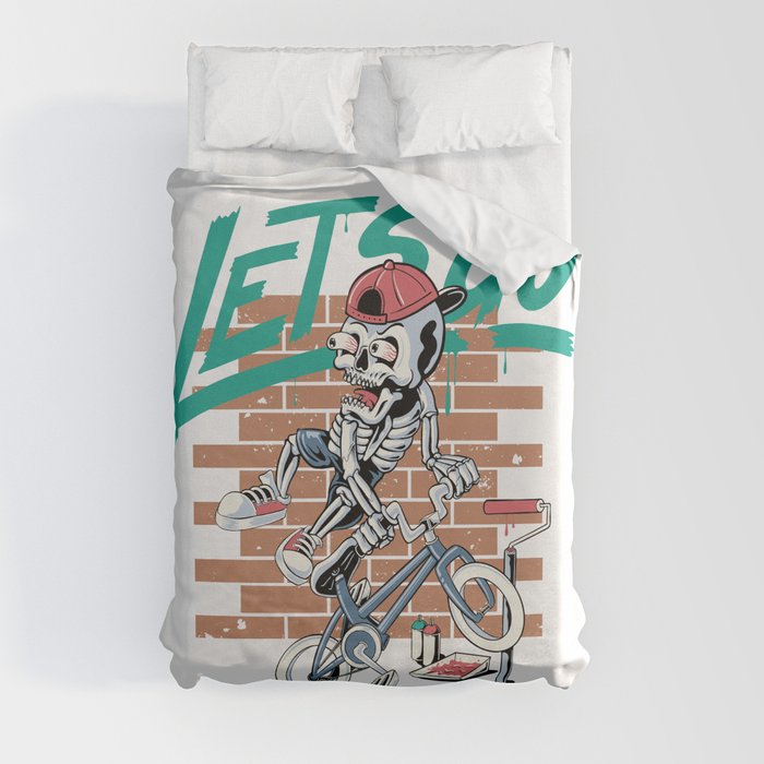 Lets Go Cycling Duvet Cover