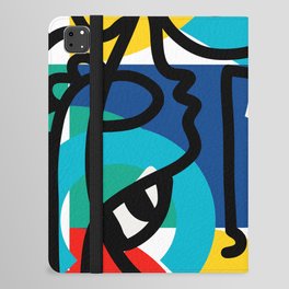 The Bauhaus Mondrian Graffiti Boy Art iPad Folio Case