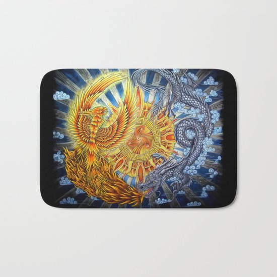 Phoenix and Dragon Bath Mat