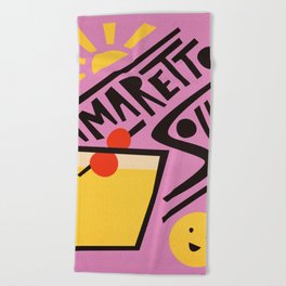 Amaretto Sour Cocktail Beach Towel