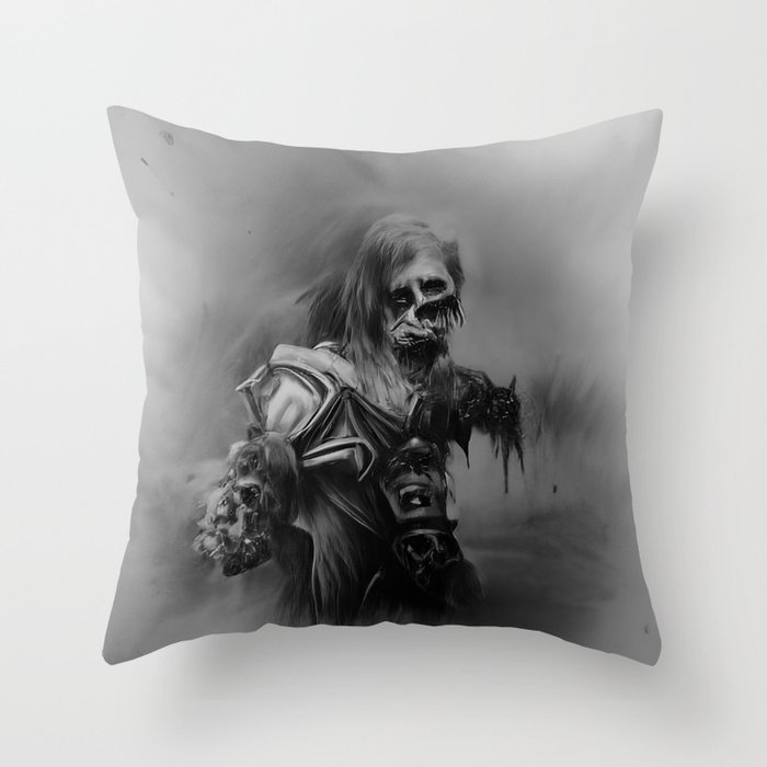 Zombie Deathknight Throw Pillow
