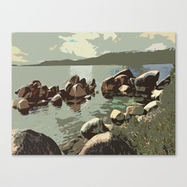 Sand Harbor Stones Lake Tahoe Canvas Print