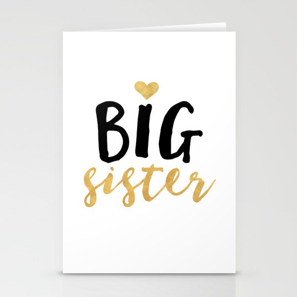 BIG SISTER sibling love quote Stationery Cards
