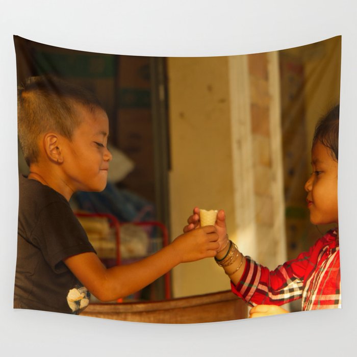 Laos 4000 islands Si Phan Don Wall Tapestry