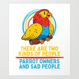 Parrot Art Print | Birds, Gift, Watching, Ornithology, Cockatoo, Bird, Birthday, Ornithologist, Parrots, Pirate 
