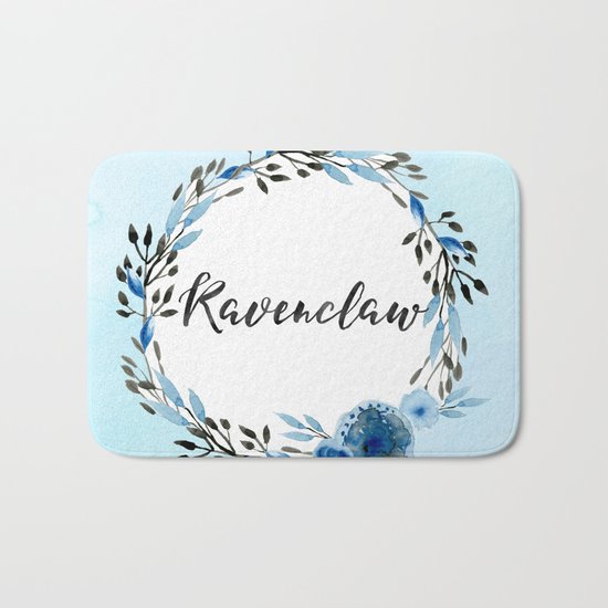 HP Ravenclaw in Watercolor Bath Mat