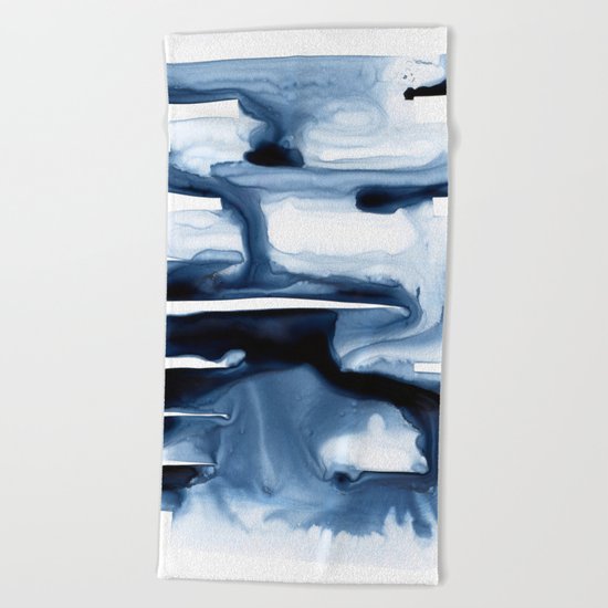 Abstract Indigo no. 1 Beach Towel
