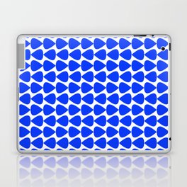 Plectrum Mini Geometric Minimalist Pattern in Electric Blue and White Laptop Skin