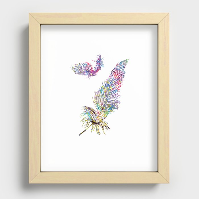 feathers Recessed Framed Print
