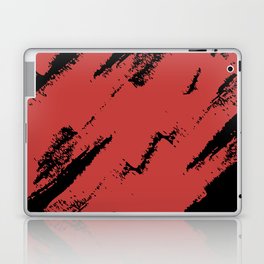 Abstract Charcoal Art Black Red Laptop Skin