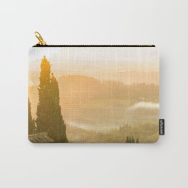 Italian Country // A Modern Artsy Style Graphic Photography of Farm Land Vineyards Washed out Sunset Carry-All Pouch | European Cityscape, College Dorm Living, Aesthetic Artwork, Cypress Tree Farm, Photo For Bathroom, Pretty Old Century, Retro Vintage Trippy, Cool Travel Photos, Big Picture Pictures, Yellow Green White 