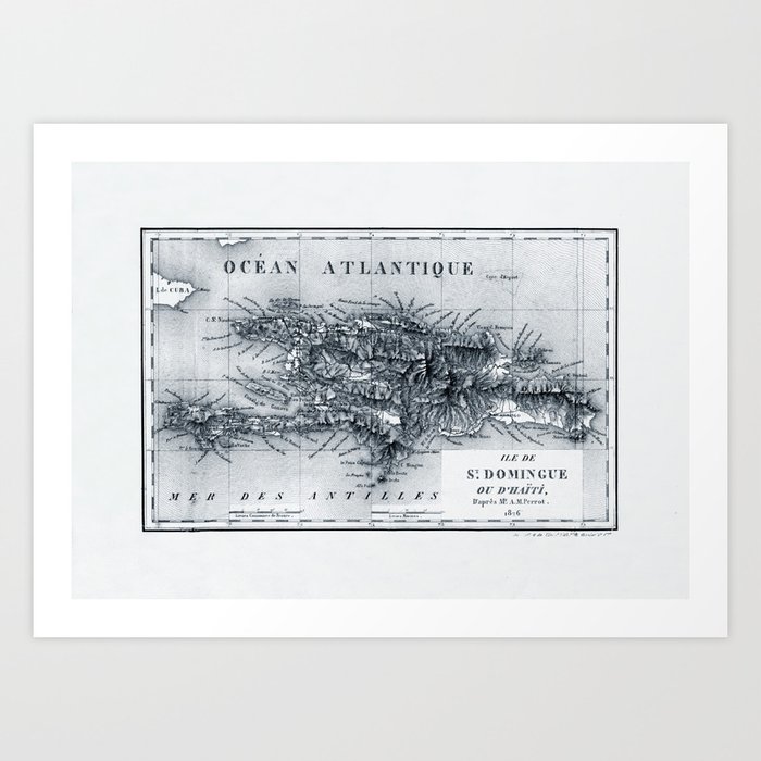 Map Of Haiti 1826 Art Print by Vintage Maps & Prints | Society6