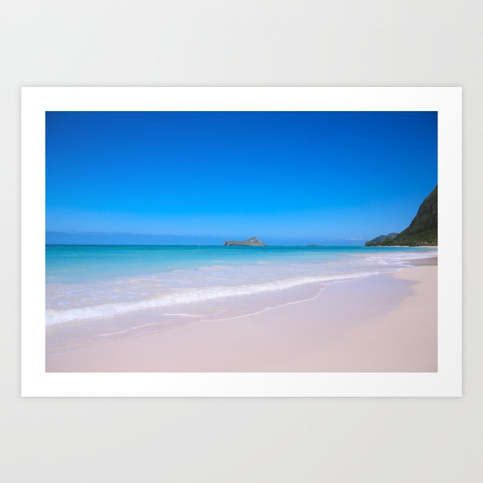 Waimanalo beach park, Oahu,Hawaii | Sea Nature Landscape Travel Photography | Wall Art Decor Print Art Print