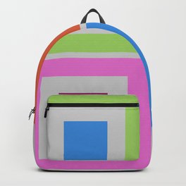 Phoebe - Colorful Minimal Classic Geometric 90s Square Art Design Pattern Backpack