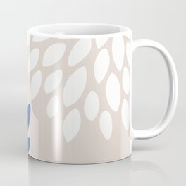 Duo Floral Prints, Blue, White and Beige, Design Prints Coffee Mug