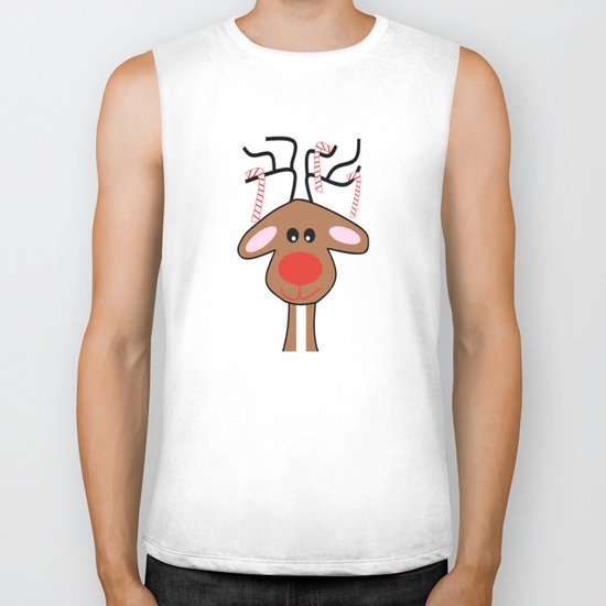 Christmas Reindeer Biker Tank