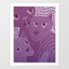 Weird Cats Art Print
