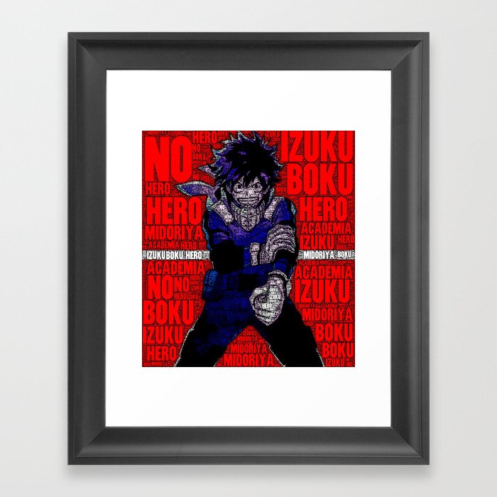 Izuku Midoriya Boku No Hero Academia My Hero Academia Framed Art Print By Qshiro Society6