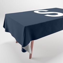 LETTER s (WHITE-NAVY BLUE) Tablecloth
