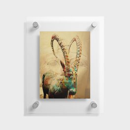Abstract Art - Capricorn Goat  Floating Acrylic Print