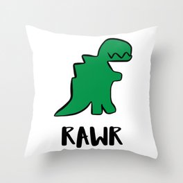 Rawr Throw Pillow