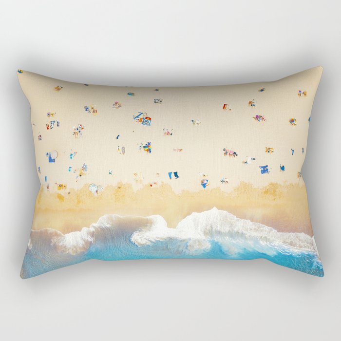 Beach Colors | Aerial Drone Photography  Rectangular Pillow