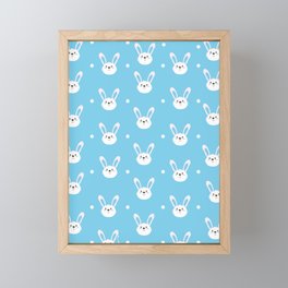bunny pattern Framed Mini Art Print