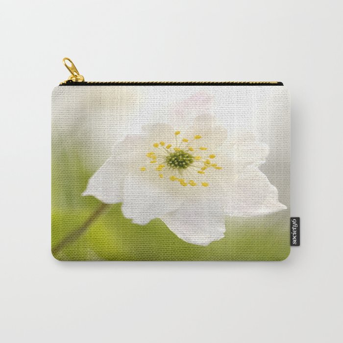 Gentle Beauty Of Nature White Anemone #decor #society6 #buyart Carry-All Pouch
