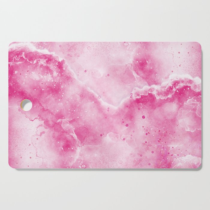 Pink Marble Nebula Cutting Board