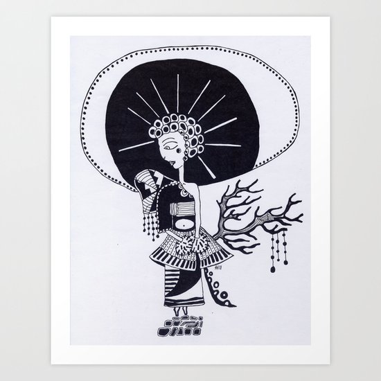 B&W 8 Art Print