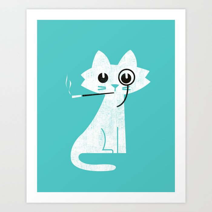 Mark - fancy cat Art Print