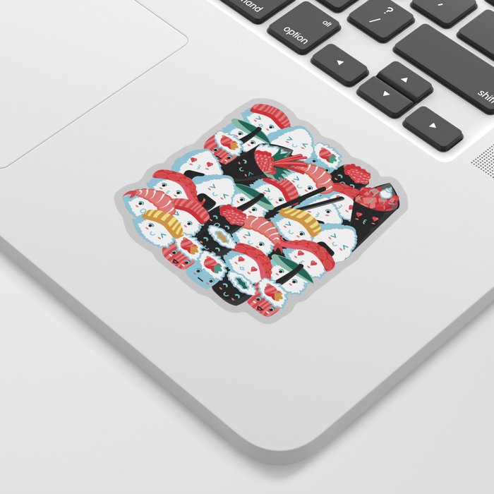 Kawaii Sushi Crowd Sticker