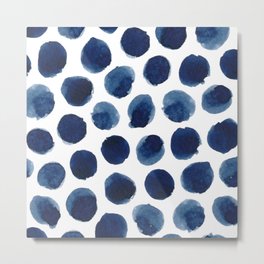 Watercolor polka dots Metal Print