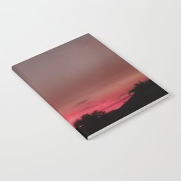 red sky with moon 2 Notebook