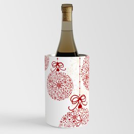 Christmas Baubles Made Of Snowflakes Wine Chiller