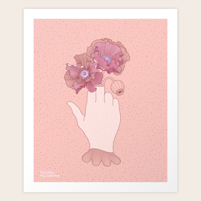 Be a flower not a weed Art Print by Tatiana Voloshyna Botanical World Society6