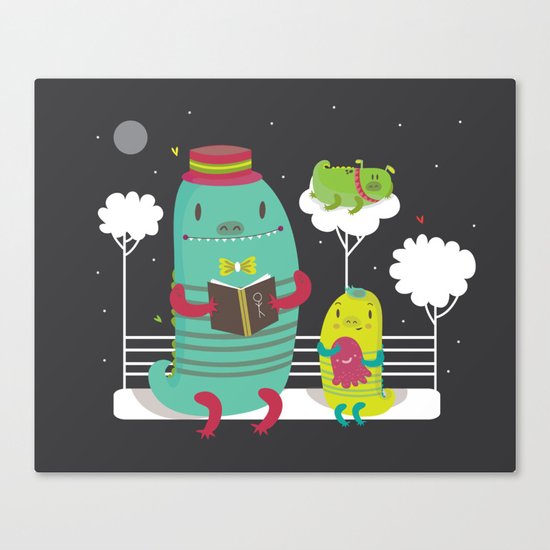 Dino family Canvas Print