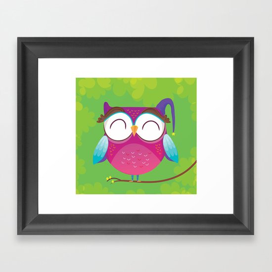 Night owl Framed Art Print