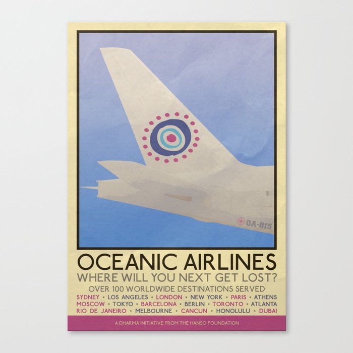 Silver Screen Tourism: OCEANIC AIRLINES / LOST Canvas Print