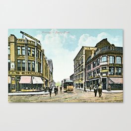 Old Montreal QC Bleury Street Canvas Print