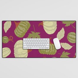 Green Pumpkin Texture. Colorful Seamless Pattern Desk Mat
