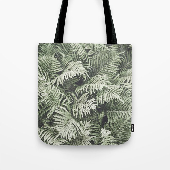 Fern Leaves Photography | Botanical Pattern | Green  Tote Bag
