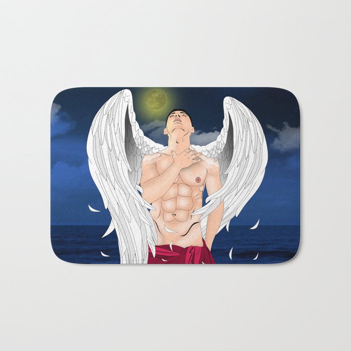 angel comics nude Bath Mat