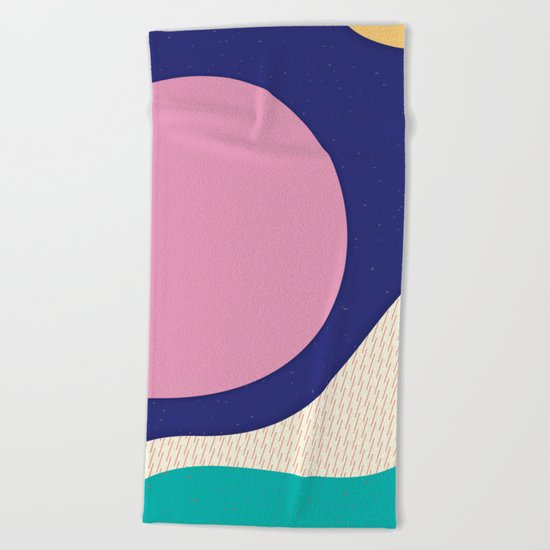 Abstract Waves Beach Towel