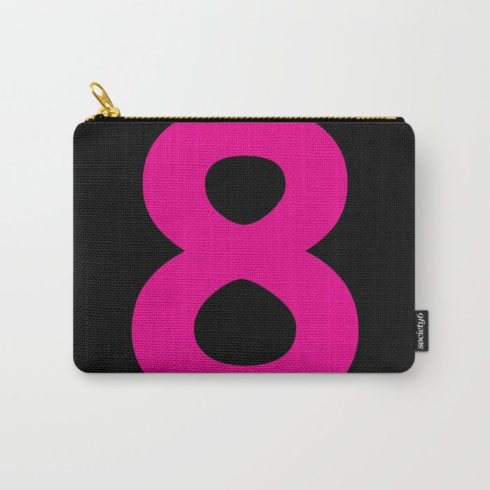 Number 8 (Magenta & Black) Carry-All Pouch