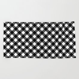 Classic Outdoor Party Picnic Black Beach Towel