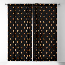 Halloween Black and Gold Design Pattern Blackout Curtain
