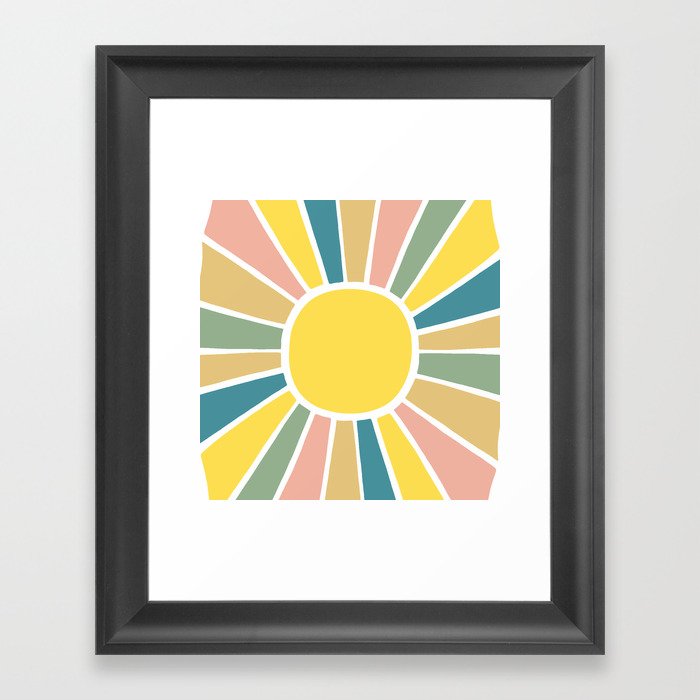 Retro Sunshine Framed Art Print